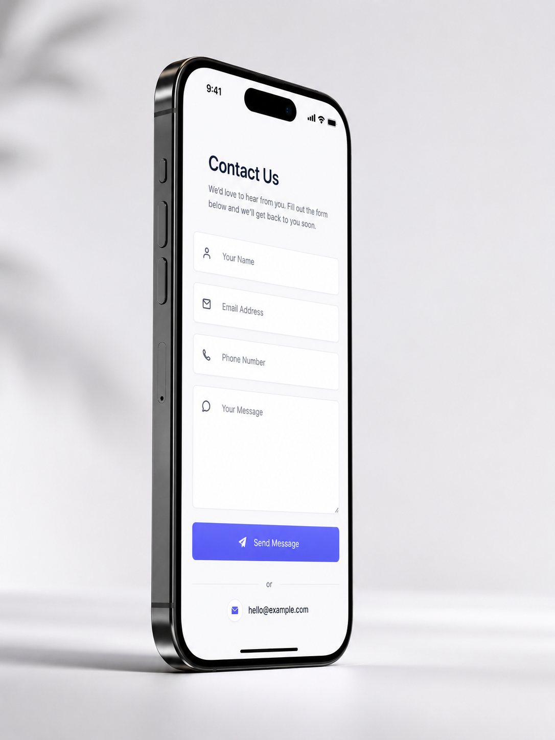 Contact us on mobile