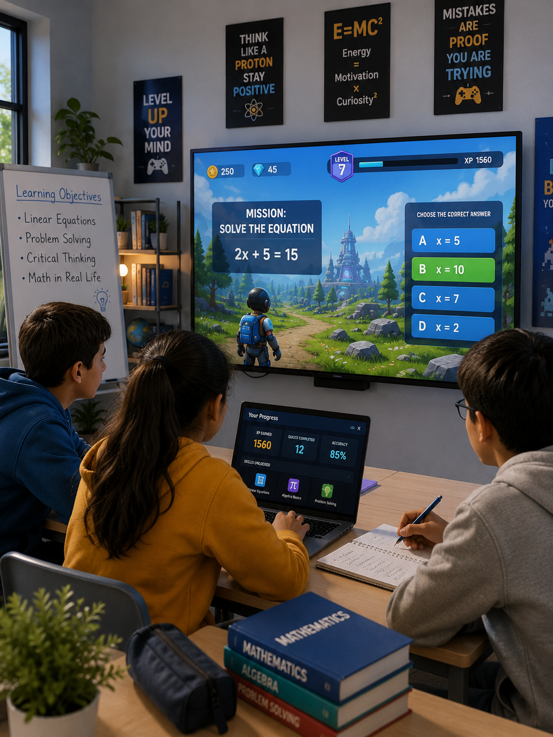 Educational game development — students learning through a gamified classroom experience