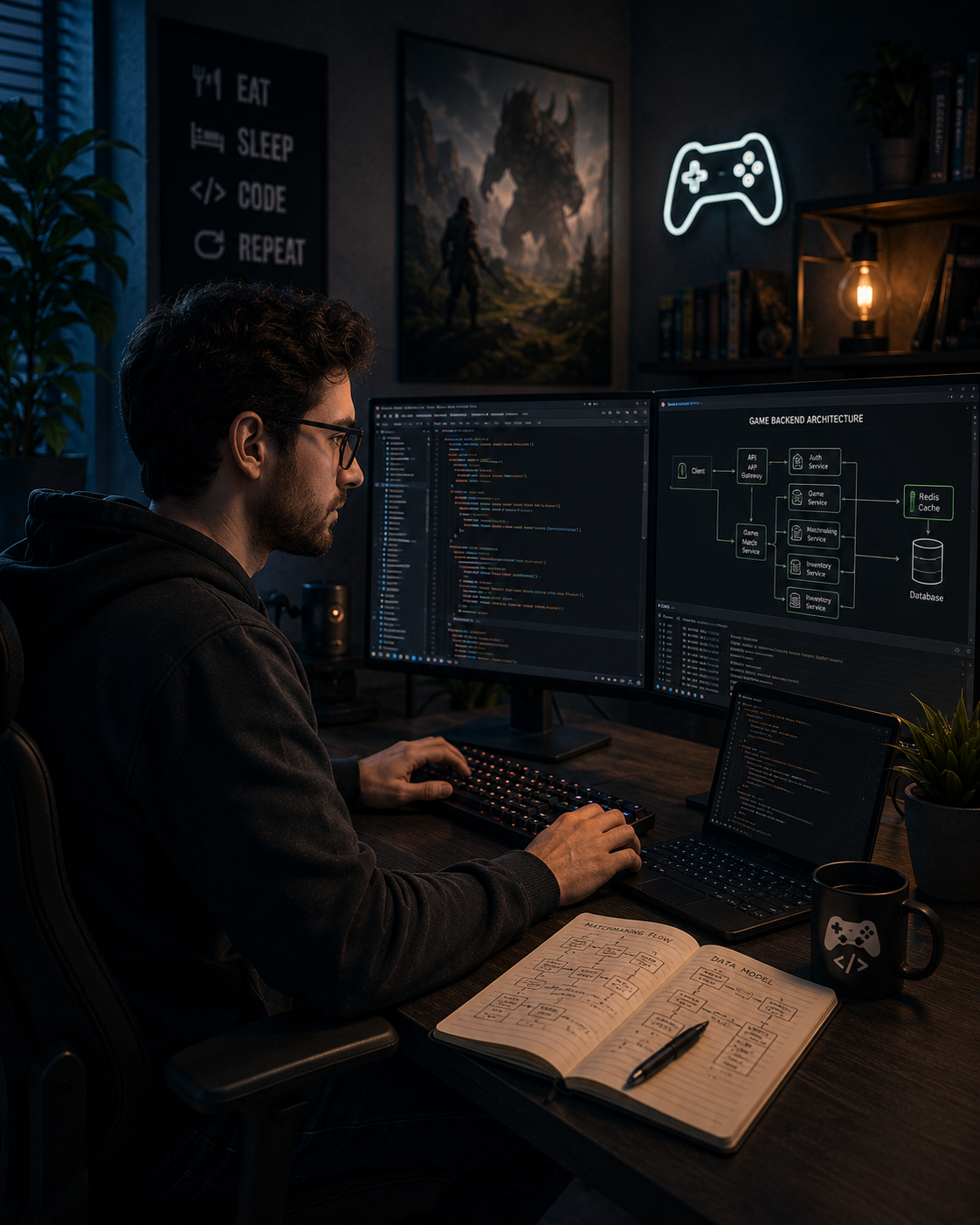 Game backend engineer ready to join your team